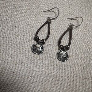 Silpada | Sterling Silver & Leather “Prairie Girl” Dangle Earrings